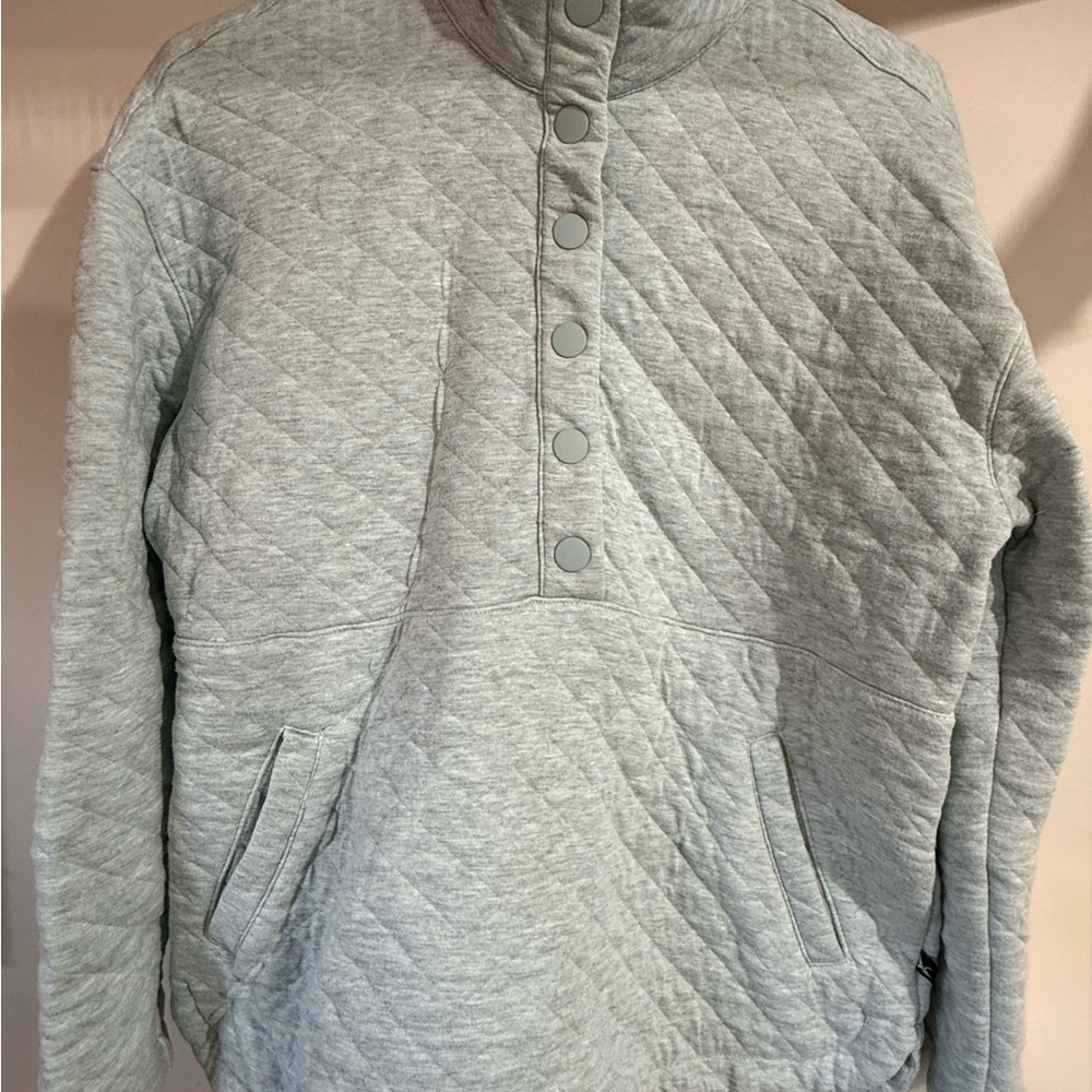 Eddie Bauer Mint Pullover with Button Accent